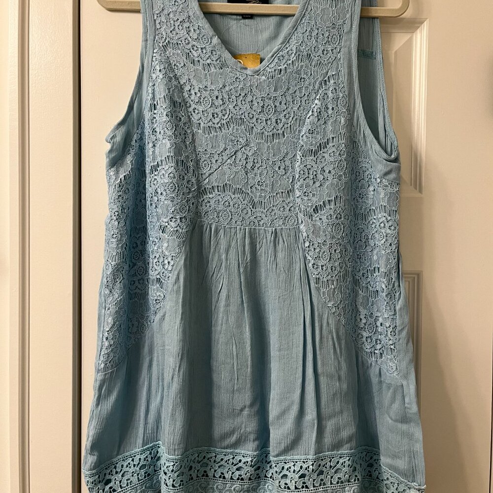 Beautiful Blue Top by Suzanne Betro - Size XL